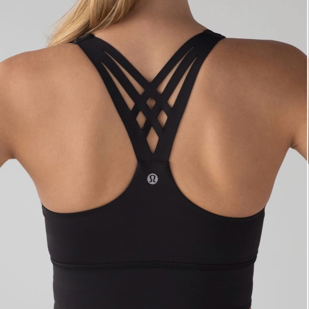 lululemon athletica Black Strappy Racerback Sports Bra